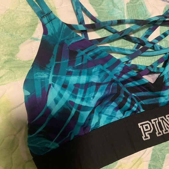 Victoria’s Secret PINK ULTIMATE blue strappy sports bra - Picture 3 of 6